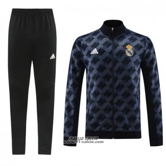 Tuta da Track Giacca Real Madrid 2023-2024 Blu Scuro