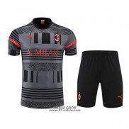 Tuta da Track Milan Manica Corta 2022-2023 Grigio - Pantaloncini