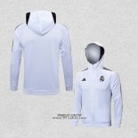 Giacca con Cappuccio Real Madrid 2022-2023 Bianco