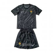 Maglia Francia Portiere Bambino 2024 Nero