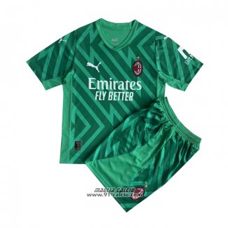 Maglia Milan Portiere Bambino 2023-2024 Verde