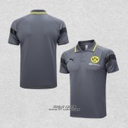 Maglia Polo Borussia Dortmund 2023-2024 Grigio