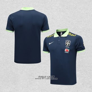 Maglia Polo Brasile 2023-2024 Blu