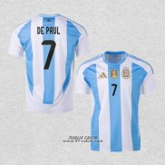 Prima Maglia Argentina Giocatore De Paul 2024