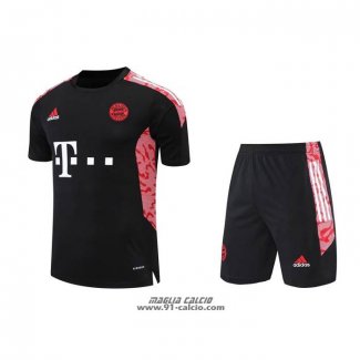 Tuta da Track Bayern Monaco Manica Corta 2022-2023 Nero - Pantaloncini