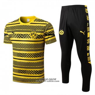 Tuta da Track Borussia Dortmund Manica Corta 2022-2023 Giallo