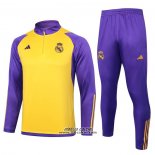 Tuta da Track Felpa Real Madrid 2023-2024 Giallo