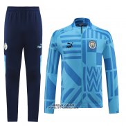 Tuta da Track Giacca Manchester City 2022-2023 Azzurro