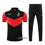 Conjunto Polo Milan 2022-2023 Nero e Rosso