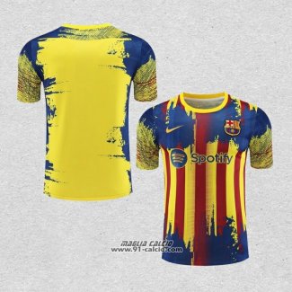 Maglia Allenamento Barcellona 2023-2024 Giallo e Blu