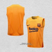 Maglia Allenamento Barcellona Senza Maniche 2022-2023 Arancione