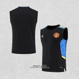 Maglia Allenamento Manchester United Senza Maniche 2022-2023 Blu