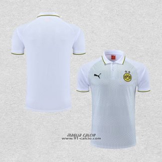 Maglia Polo Borussia Dortmund 2022-2023 Bianco e Verde