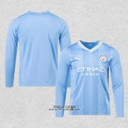 Prima Maglia Manchester City Manica Lunga 2023-2024