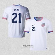 Prima Maglia Stati Uniti Giocatore Weah 2024