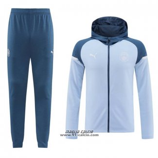 Tuta con Cappuccio Manchester City 2024-2025 Blu