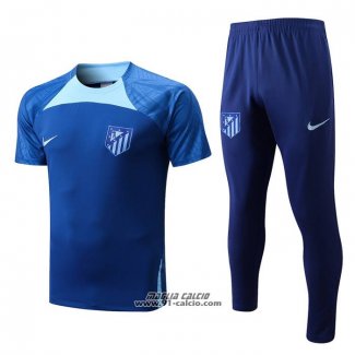 Tuta da Track Atletico Madrid Manica Corta 2022-2023 Blu