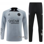 Tuta da Track Felpa Paris Saint-Germain Jordan 2022-2023 Grigio