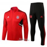 Tuta da Track Giacca Bayern Monaco 2022-2023 Rosso