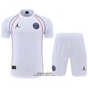 Tuta da Track Paris Saint-Germain Jordan Manica Corta 2022-2023 Bianco - Pantaloncini