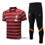 Conjunto Polo Liverpool 2022-2023 Rosso