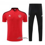 Conjunto Polo Manchester United 2022-2023 Rosso