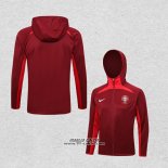 Giacca con Cappuccio Portogallo 2023-2024 Rosso