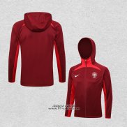 Giacca con Cappuccio Portogallo 2023-2024 Rosso