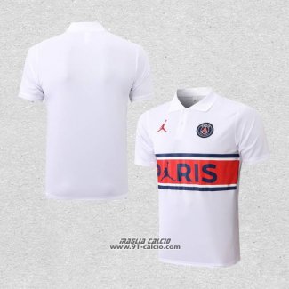 Maglia Polo Paris Saint-Germain Jordan 2022-2023 Bianco