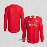 Prima Maglia Manchester United Authentic Manica Lunga 2022-2023