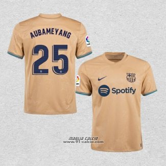 Seconda Maglia Barcellona Giocatore Aubameyang 2022-2023