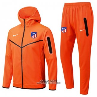 Tuta con Cappuccio Atletico Madrid 2022-2023 Arancione