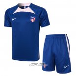 Tuta da Track Atletico Madrid Manica Corta 2023-2024 Blu - Pantaloncini