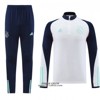 Tuta da Track Felpa Ajax 2023-2024 Bianco