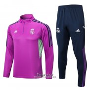 Tuta da Track Felpa Real Madrid 2022-2023 Purpura