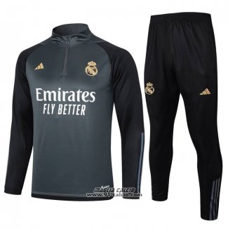 Tuta da Track Felpa Real Madrid 2023-2024 Grigio