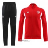 Tuta da Track Giacca Manchester United 2022-2023 Rosso