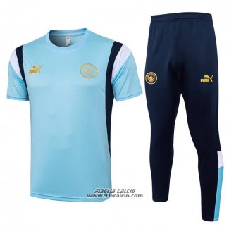 Tuta da Track Manchester City Manica Corta 2023-2024 Blu