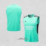 Maglia Allenamento Real Madrid Senza Maniche 2022-2023 Verde