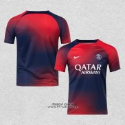 Maglia Prematch Paris Saint-Germain 2023 Blu e Rosso