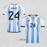 Prima Maglia Argentina Giocatore Gomez 2022