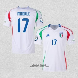 Seconda Maglia Italia Giocatore Immobile 2024-2025