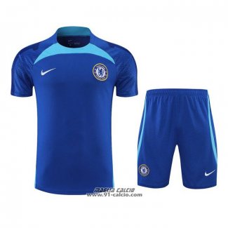 Tuta da Track Chelsea Manica Corta 2022-2023 Blu - Pantaloncini