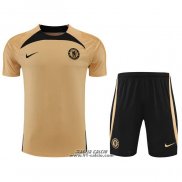 Tuta da Track Chelsea Manica Corta 2022-2023 Oro - Pantaloncini