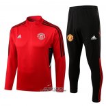 Tuta da Track Felpa Manchester United 2022-2023 Rosso