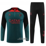 Tuta da Track Felpa Paris Saint-Germain Jordan 2022-2023 Verde