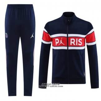 Tuta da Track Giacca Paris Saint-Germain 2023-2024 Blu e Rosso