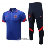 Conjunto Polo Atletico Madrid 2022-2023 Blu