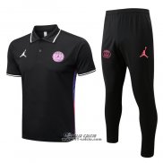 Conjunto Polo Paris Saint-Germain Jordan 2022-2023 Nero