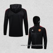 Giacca con Cappuccio Manchester United 2022-2023 Nero